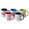11oz Sublimation Mugs with Colored Handles & Interiors | Tazas para Sublimar, Bulk Mugs for Custom Designs & Branding | White Mugs Set of 12 or Case of 36
